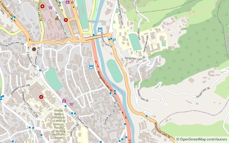 thimphu athletics track and field centre timbu location map