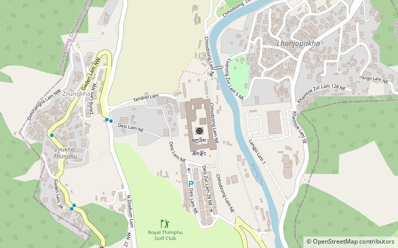 Tashichho Dzong location map