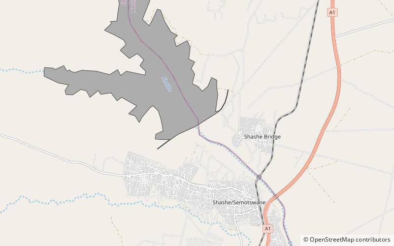 Shashe Dam location map