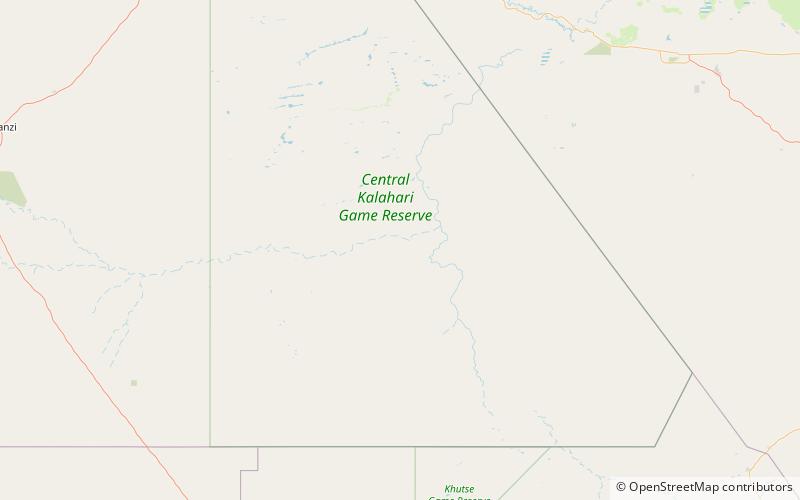 Rezerwat Dzikich Zwierząt Central Kalahari location map