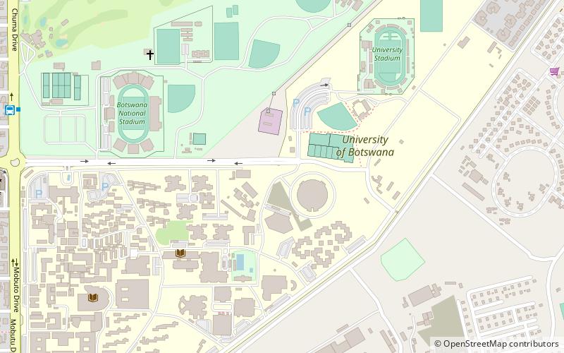 estadio de la universidad de botsuana gaborone location map