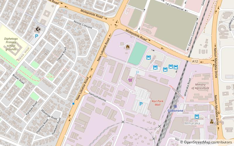 kb mall gaborone location map