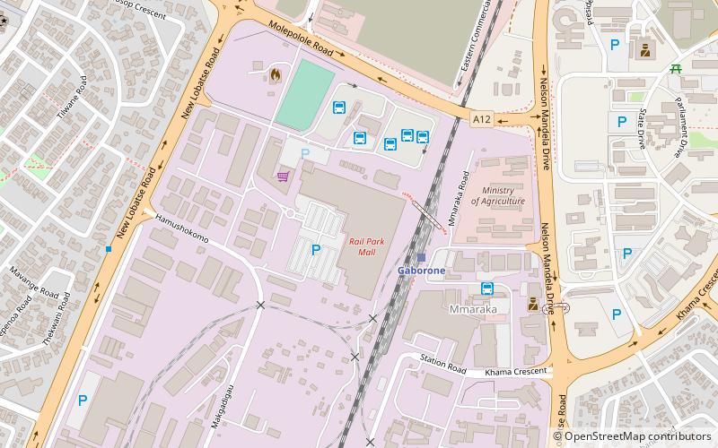 rail park mall gaborone location map