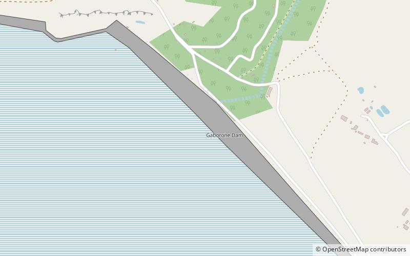 Gaborone Dam location map