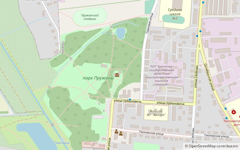 Pruzhany Palace location map