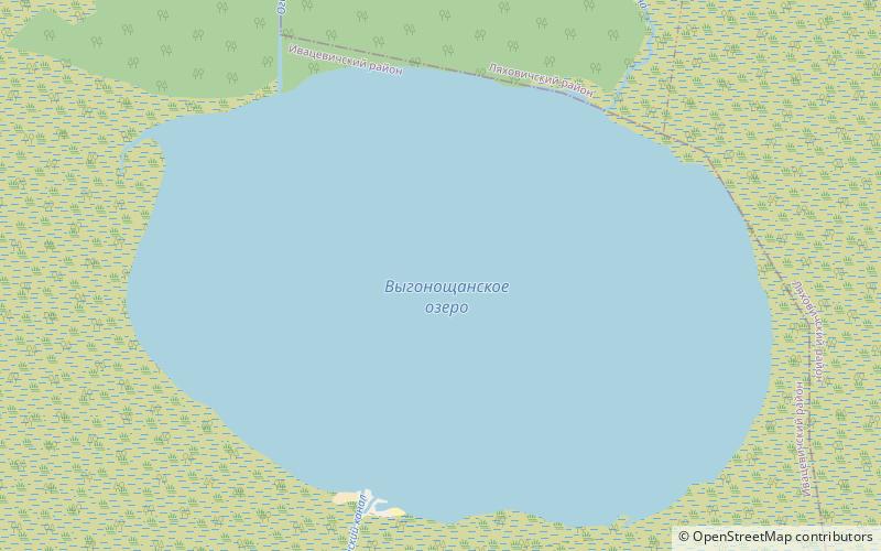 Vyhanaščanskaje Lake location map