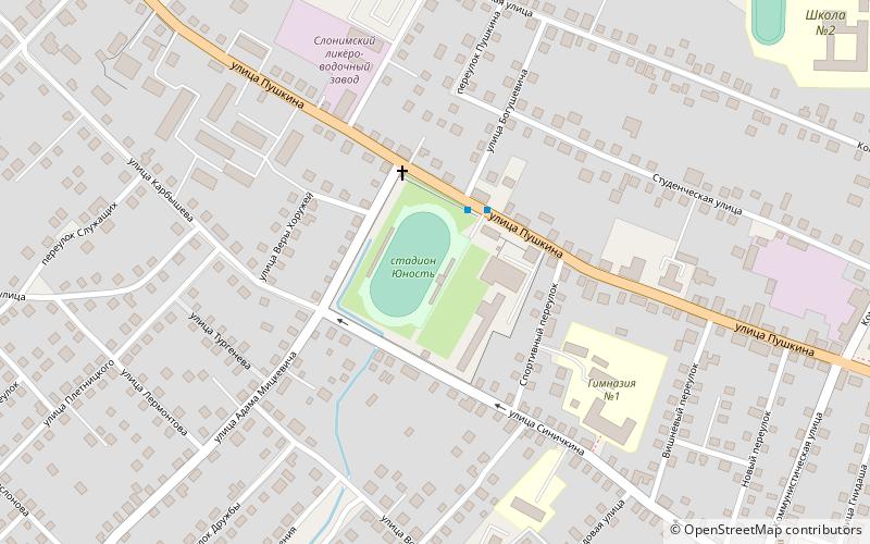 Yunost Stadium location map