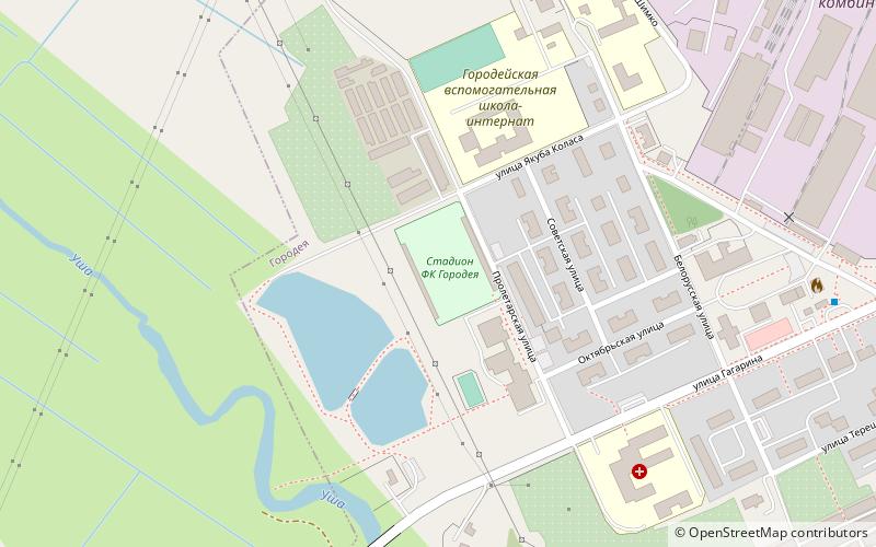 Gorodeya Stadium location map