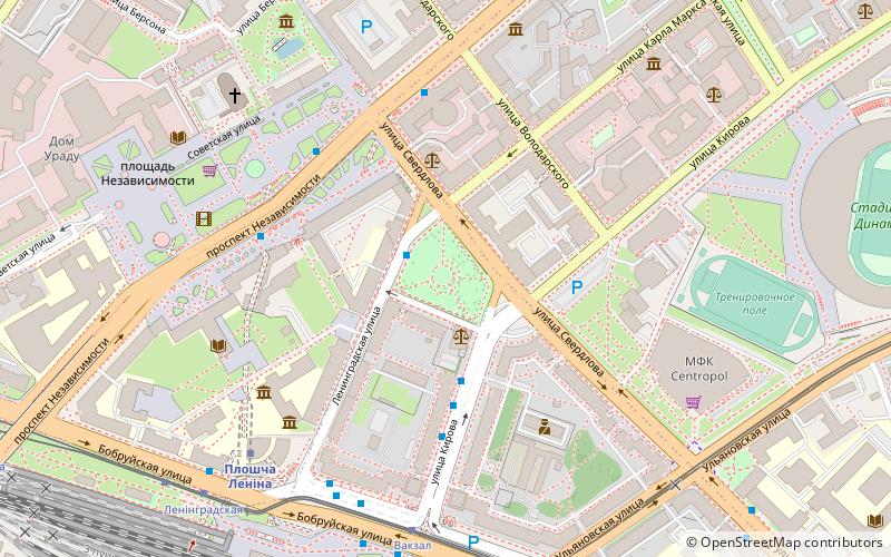 Mihajlovskij skver location map