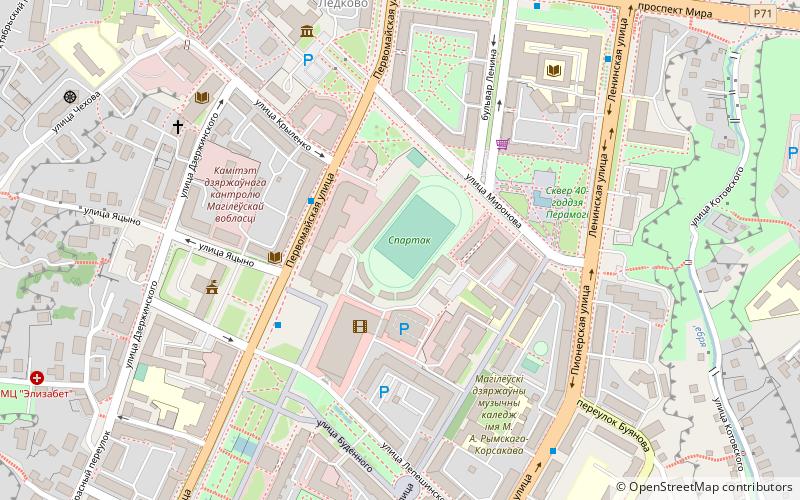 Spartak Stadium location map
