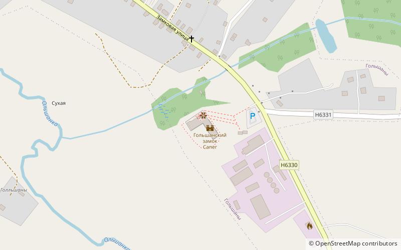 Halshany Castle location map