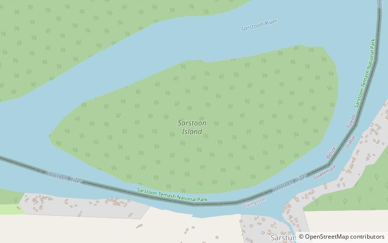 Sarstoon Island location map