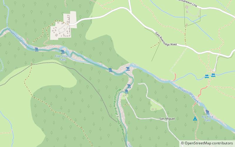 Big Rock Falls location map