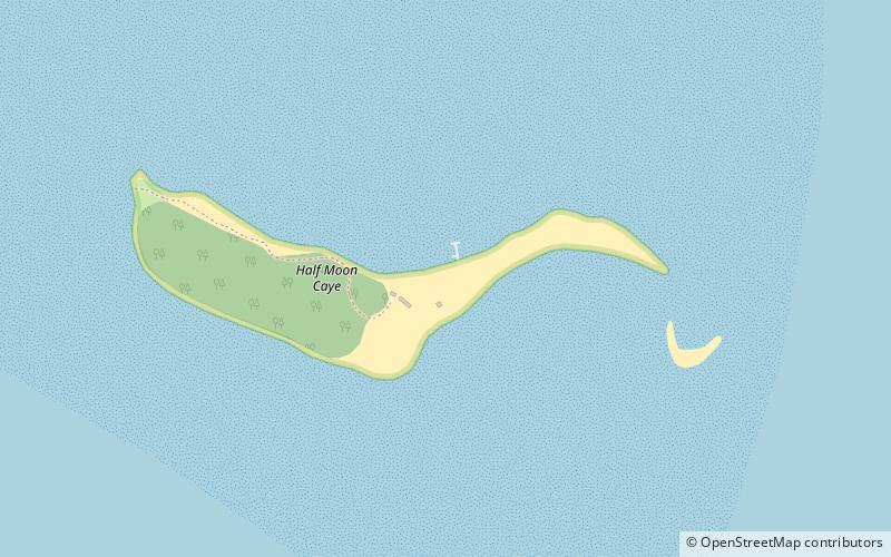 Half Moon Caye Light location map