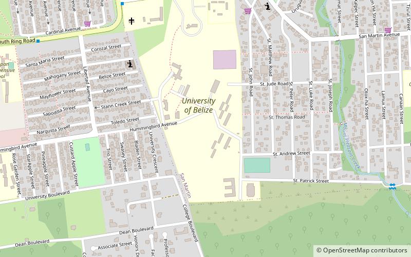 University of Belize location map