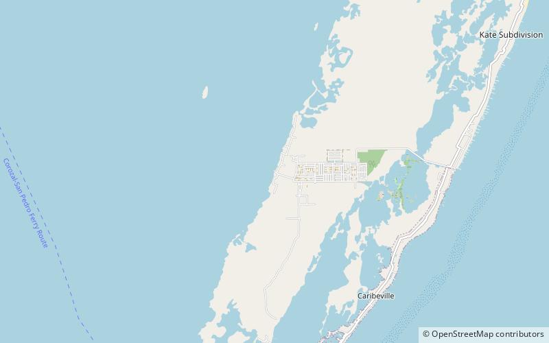 secret beach ambergris caye location map