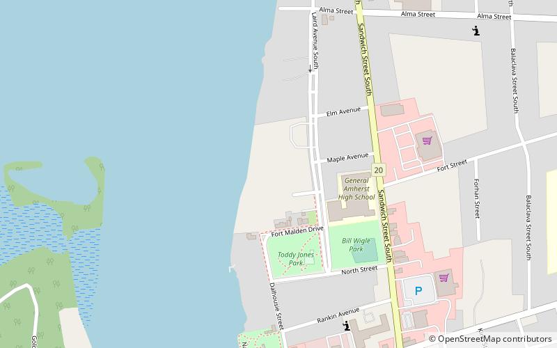 Fort Malden location map