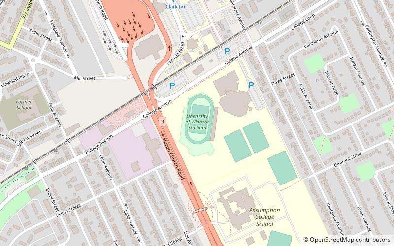 university of windsor stadium location map