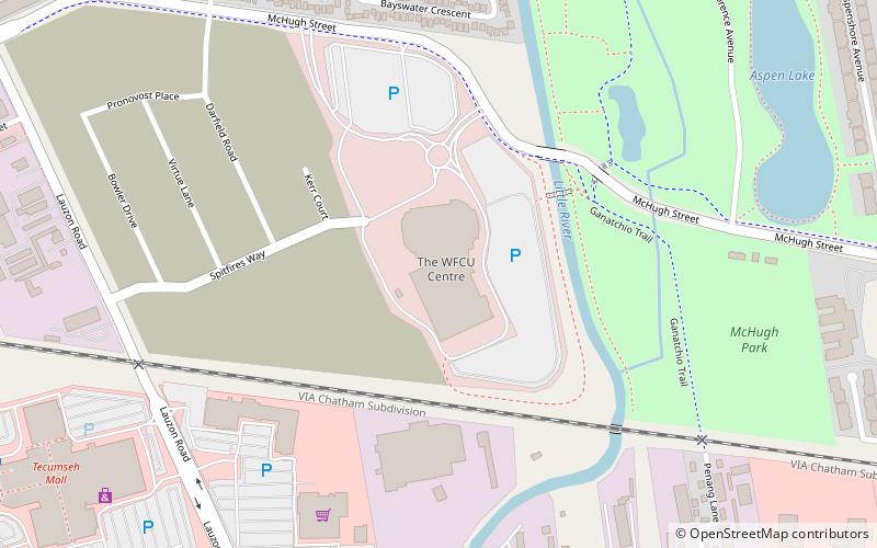 WFCU Centre location map