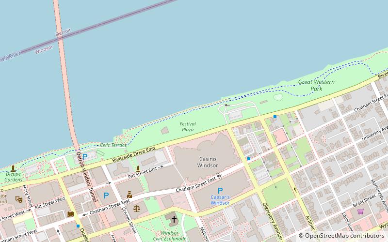 Riverfront Festival Plaza location map