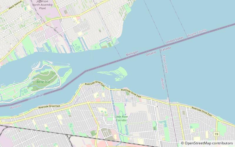 peche island location map