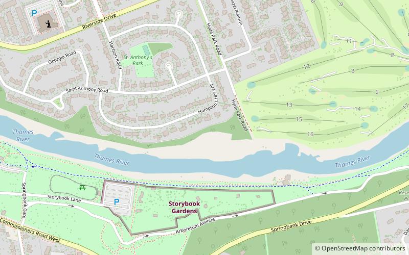 Springbank Park location map