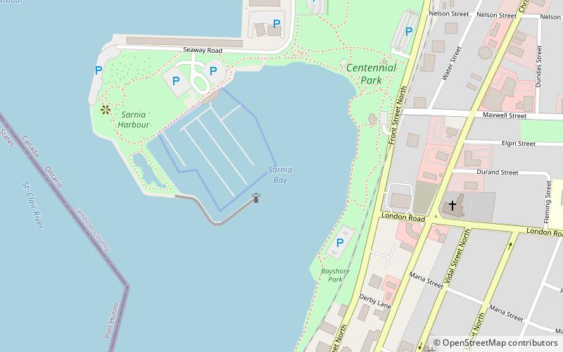 sarnia bay marina location map