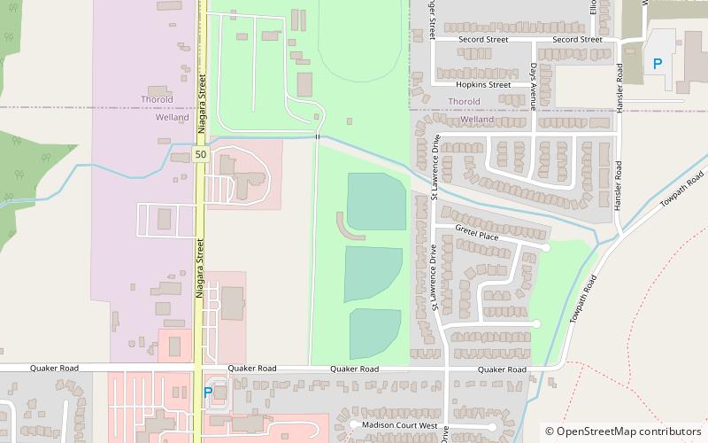 Welland Stadium location map