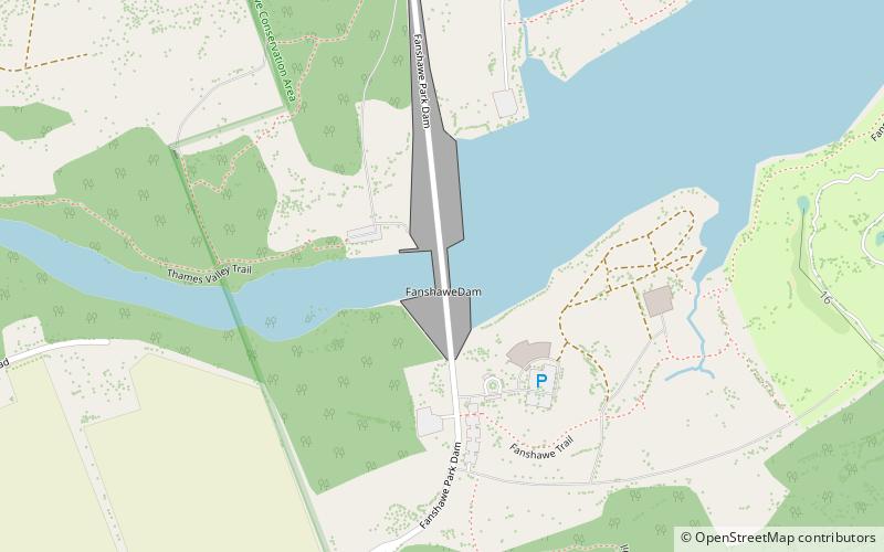 Fanshawe Dam location map