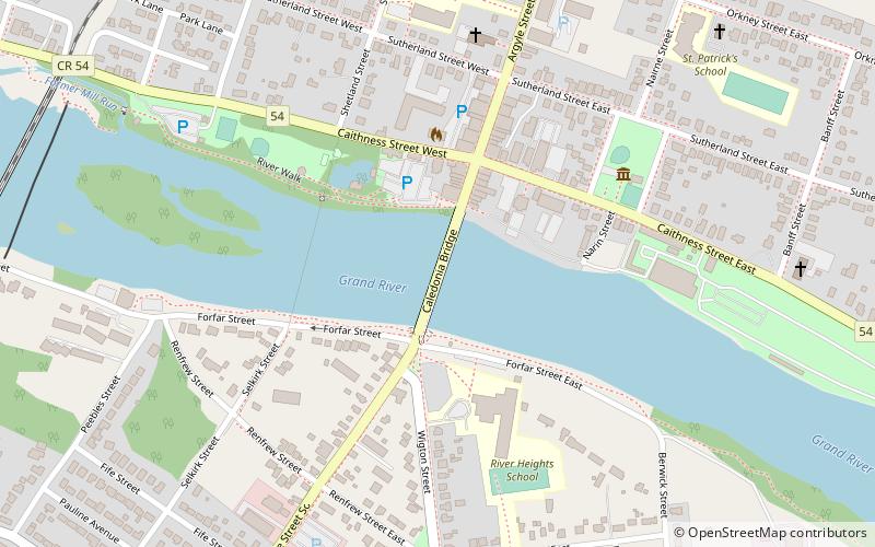 Grand River Bridge location map