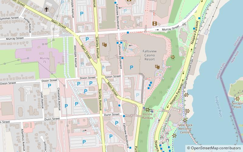 Fallsview Tourist Area location map