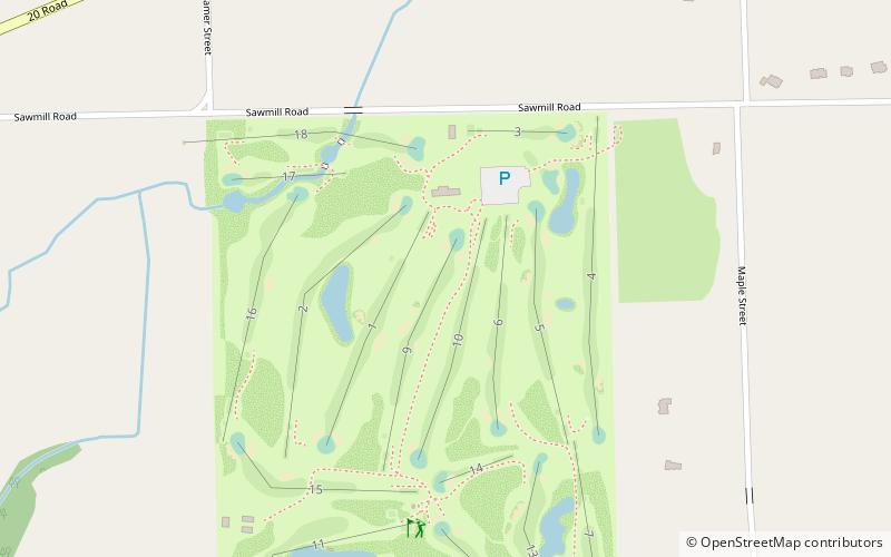 Sawmill Golf Course location map