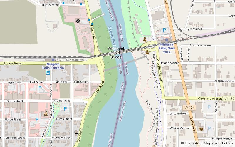 Niagara Cantilever Bridge location map
