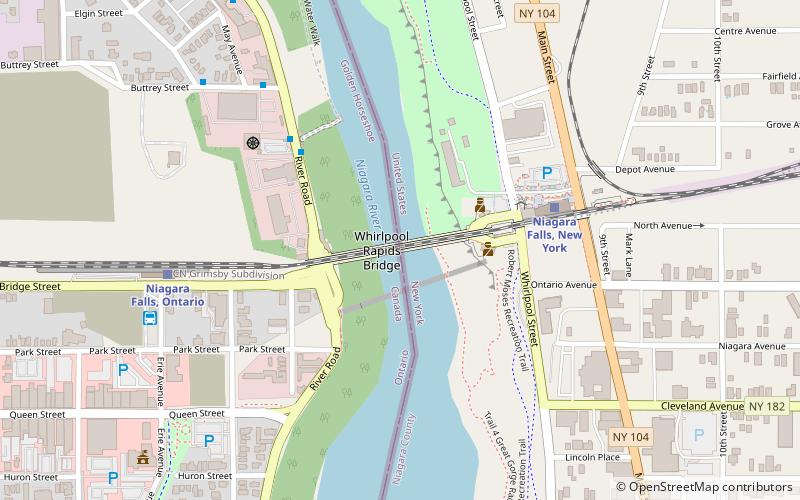 pont suspendu des chutes du niagara niagara falls location map