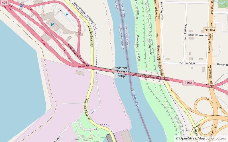 Lewiston–Queenston Bridge location map