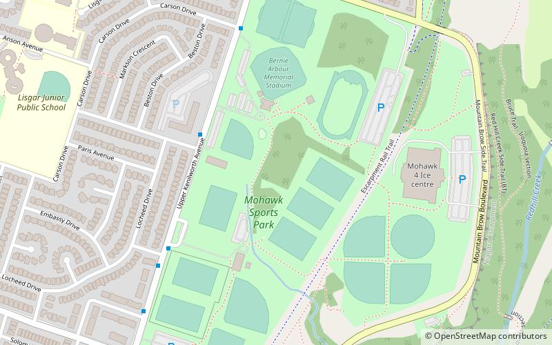 mohawk sports park hamilton location map