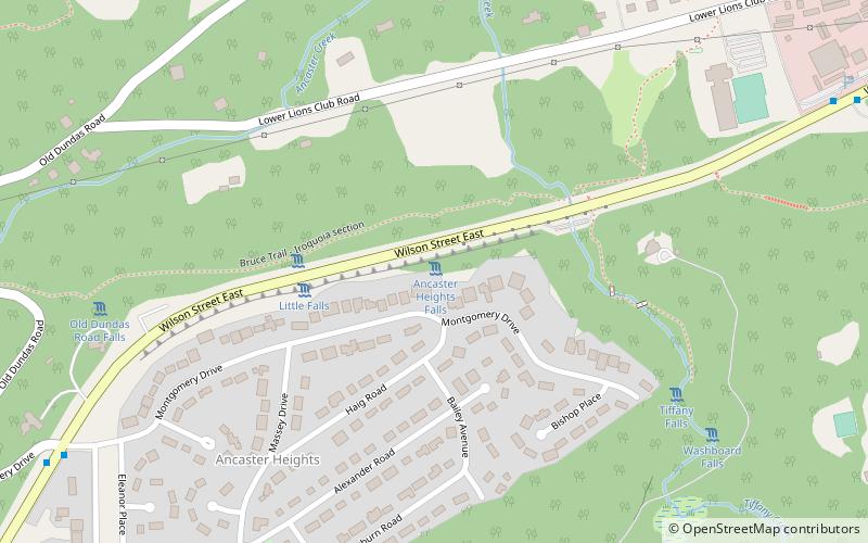 Ancaster Heights Falls location map