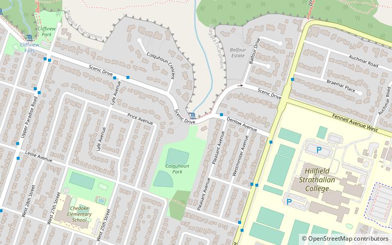 Chedoke Falls location map