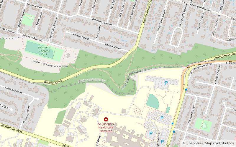 Lower Beckett Falls location map