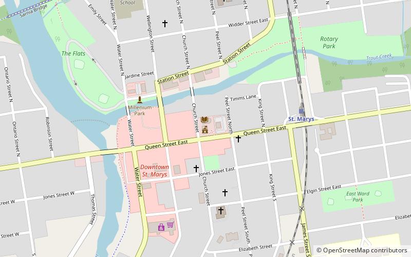 Downtown St. Marys location map