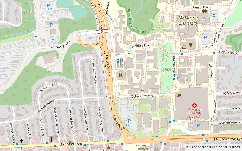 H. G. Thode Library of Science and Engineering at McMaster University location map