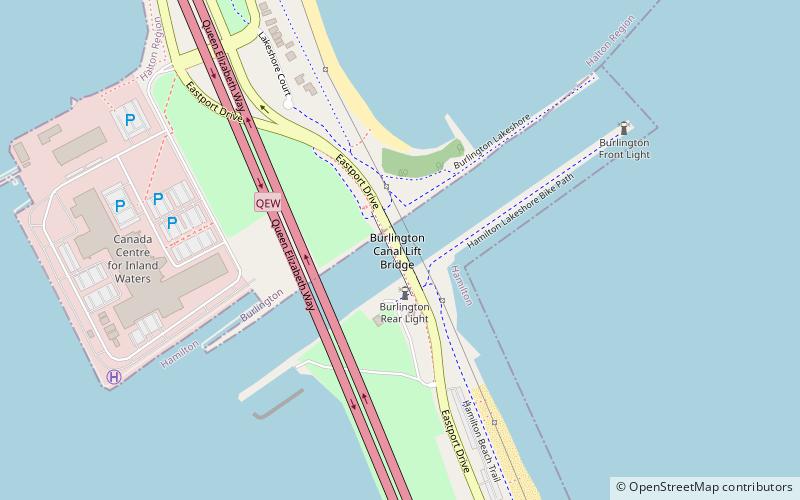Burlington Canal Lift Bridge location map