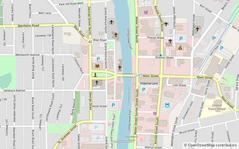 Cambridge Main Street Bridge location map