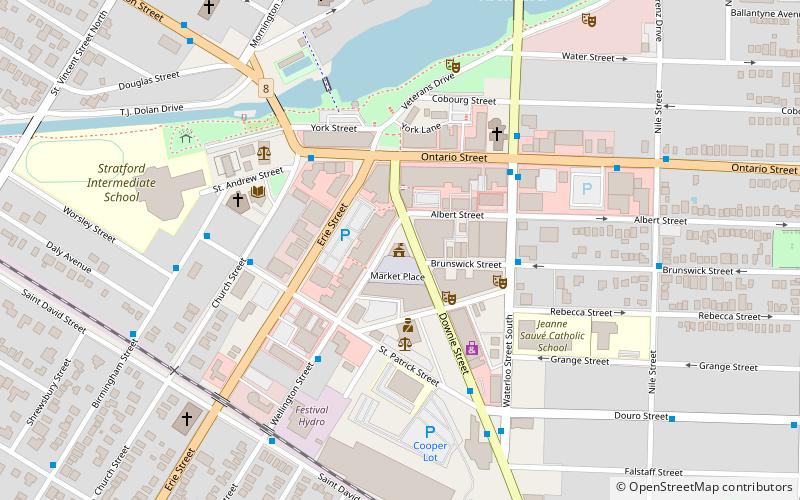 Stratford City Hall location map
