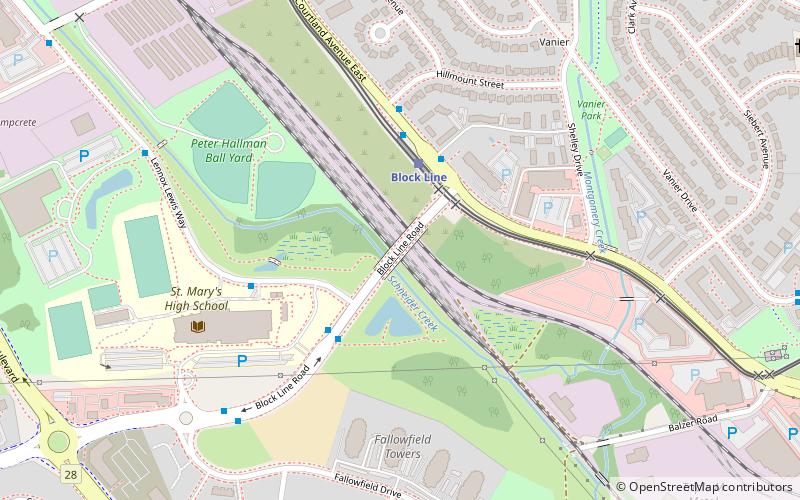 Block Line station location map