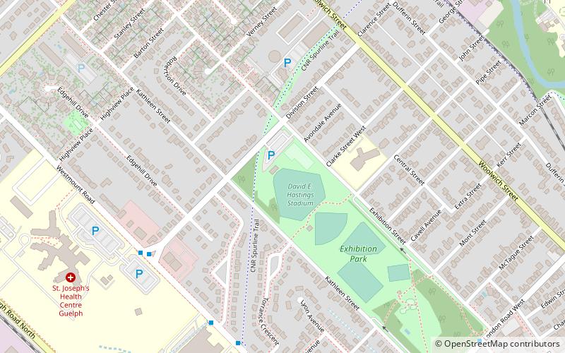 Hastings Stadium location map