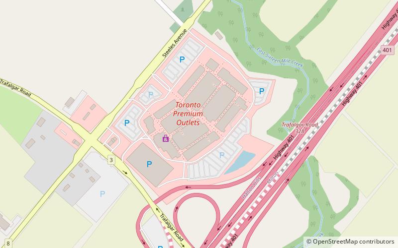 Toronto Premium Outlets location map