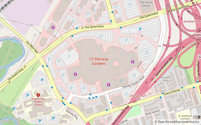 Sherway Gardens location map