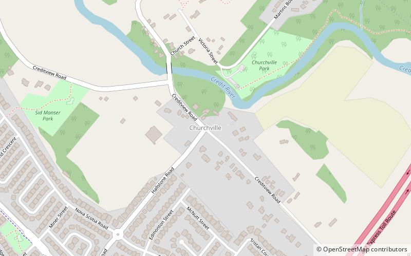 churchville brampton location map
