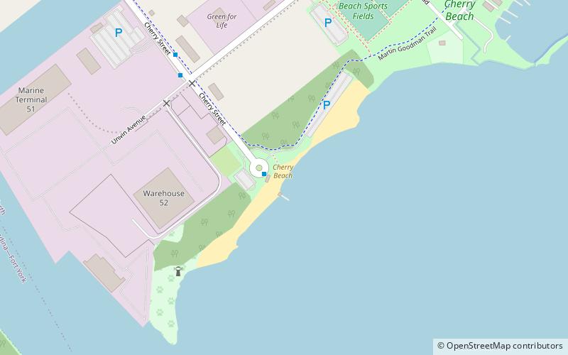 Cherry Beach location map